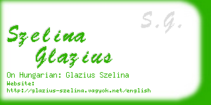 szelina glazius business card